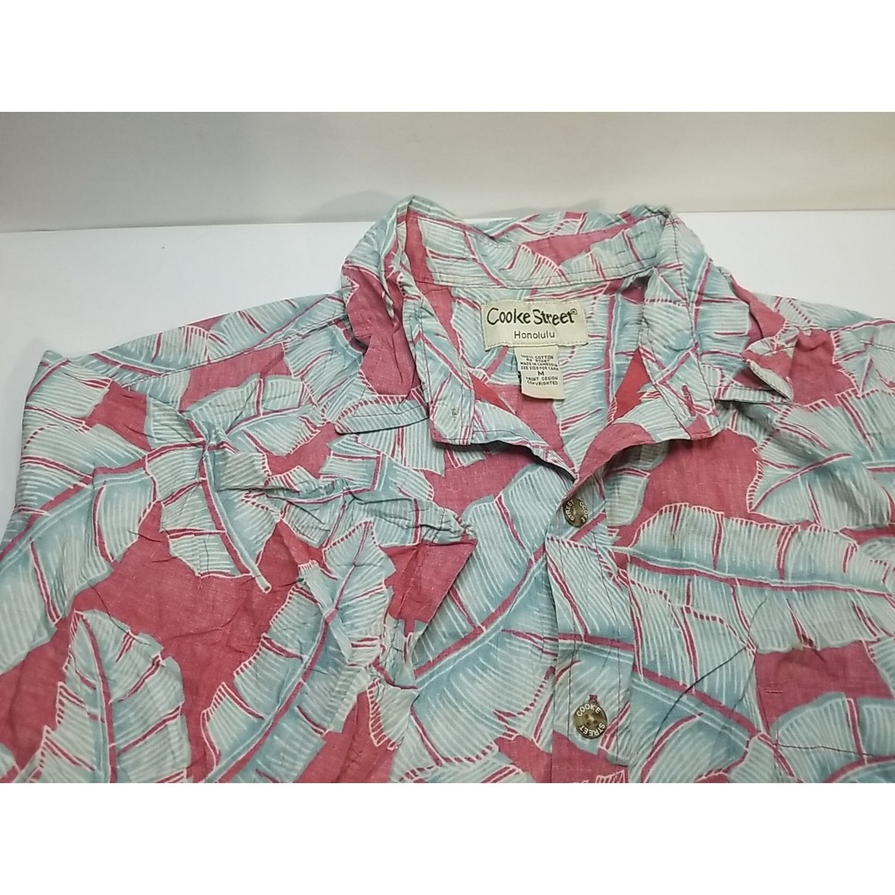 Cooke Street Mens Short Sleep Button Up Hawaiian Shirt Medium